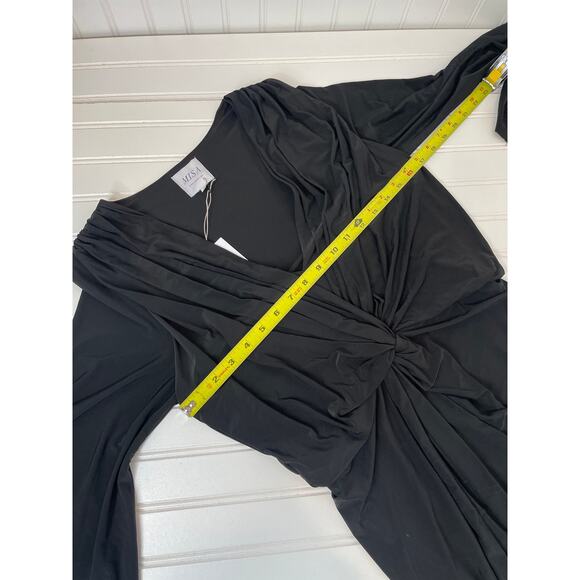 NWT MISA Los Angeles Teget Mini Dress Black Bell Sleeve Cocktail Party Size XS - Picture 4 of 6